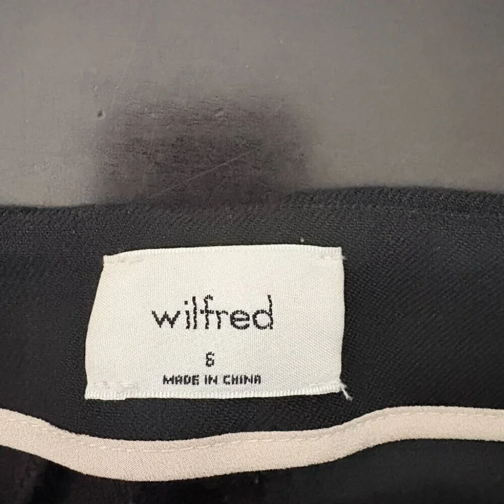 Aritzia Wilfred Linen Blend Pant Black Size 6